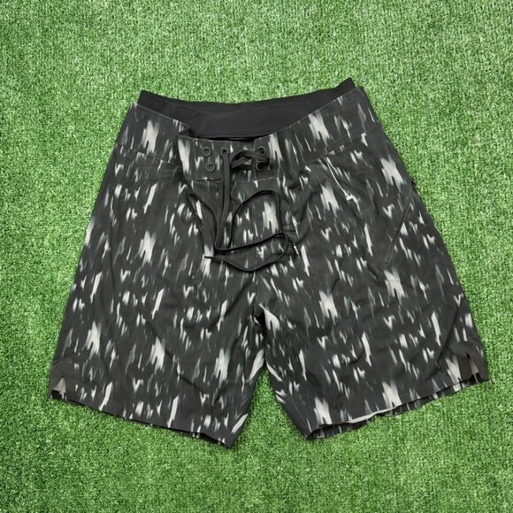 Lululemon Board Shorts Men's Size 32 Black Drawstring Swim Trunks Performance - Picture 1 of 8